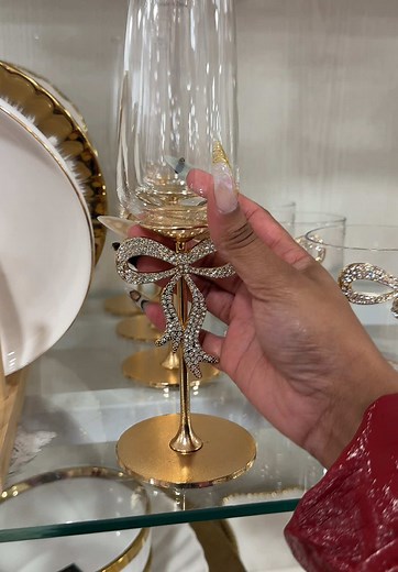 Charming Bow Champagne Glasses from HomeGoods