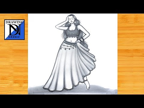 How to Draw a Traditional Girl Dancing💃 -Easy Drawing || Pencil Sketch For Beginners ||Girl Drawing