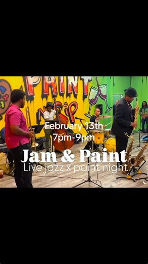 PaintSipLLC on Instagram: "This Friday, grab your seat for the live Jazz n paint night event!!!!"