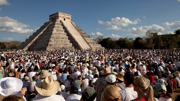 A tourist has been arrested in Mexico for climbing a sacred Mayan temple