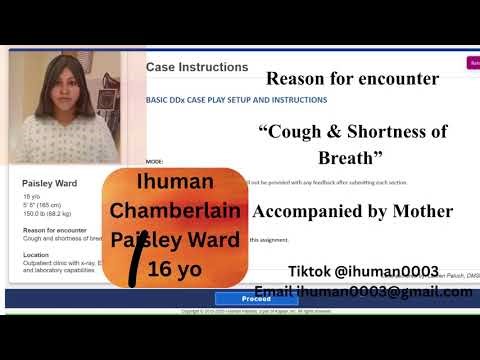 Pass ihuman Paisley Ward 13 year old "cough and shortness of breath" Chamberlain 2025