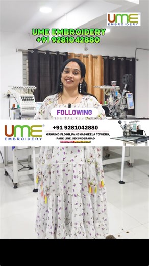 Umeemb India | Power. Speed. Perfection. ✨ Our UME Embroidery Machine delivering high-quality designs with smooth finishing and fast production. Best... | Instagram