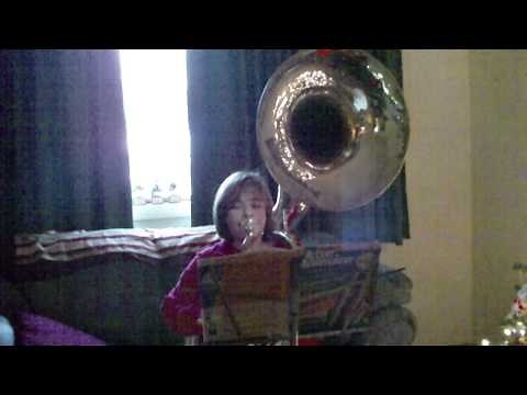 Hailey Playing Tuba
