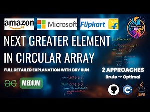 Next Greater Element in Circular Array | GfG POTD | 07-07-25 | GfG Problem of the day| GeeksforGeeks