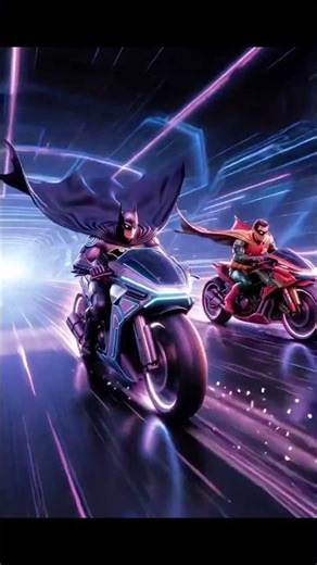 Batman and Robin 4K cinematic bike scene