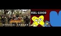Mix of 2 videos from youtube : infitiny war avengers vs bfdi