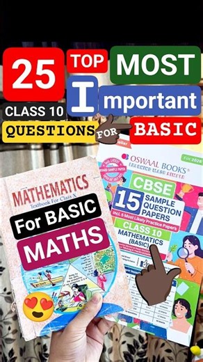 Class 10 Basic Maths Top 25 Important Questions from Chapter 1 to 5🔥