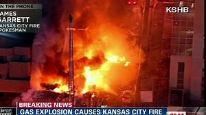 Gas explosion causes huge fire, injuries