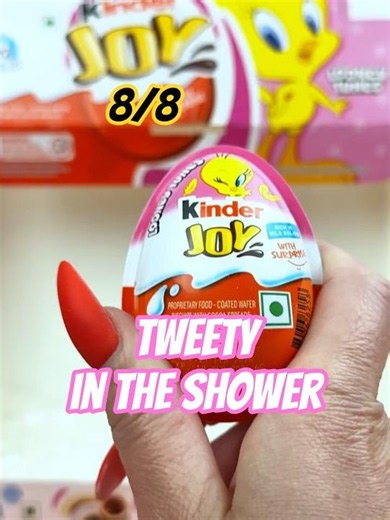 🚿 Kinder Joy Looney Tunes Surprise Egg ASMR Unboxing Tweety in the Shower VC381!