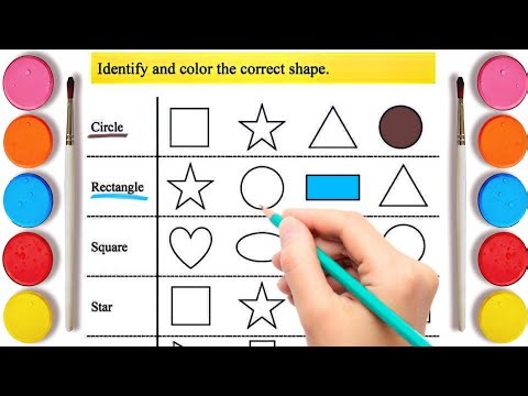 Learn Shapes for Kids | Identify & Color Shapes | Preschool Learning
