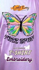 How to embroider a t-shirt (Easy to do crafts)