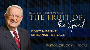 2.3K views · 224 reactions | Isaiah 26:3–4; Hebrews 4:1–3a Pastor Chuck Swindoll gave a wonderful message on God's peace yesterday, following along with his sermon series, The Fruit of the Spirit. Enjoy watching here if you missed it. Worship Guide: https://bit.ly/43Zxtjx | Pastor Chuck Swindoll | Facebook