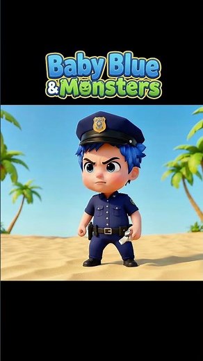 Monsters at The Beach | Monster Police | Kids Songs & Nursery Rhymes | Cartoon | Baby Blue