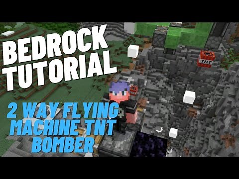 2 way Flying machine/ TNT bomber, Bedrock tutorial, Minecraft, Xbox