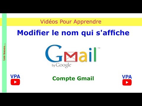 Modifier le nom d'une adresse Gmail