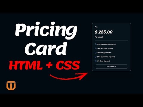 Pricing Section using HTML and CSS by TechWithTwin