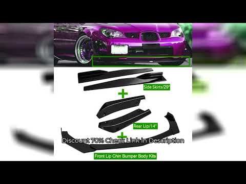 Quality Auto Parts Universal Front Bumper Splitter Lip Spoiler Diffuser Body Kit Black Winglets Side