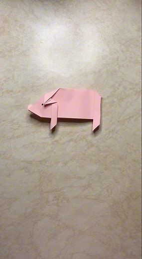 Simple Origami Pig 🐷 #origami #pig #origamipig #homemadepapercraft #paper #diy #easyorigami