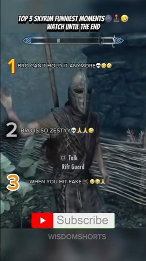 Top 3 Funniest Skyrim Moments That Made Me Cry 💀🤣 #shorts
