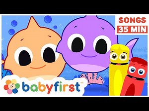 Baby Shark Song w Color Crew | Best Nursery Rhymes Compilation | BabyFirst TV Songs for Children