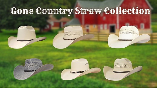 Lookin' for the perfect summer cowboy hat to keep you cool and stylish? Gone Country Hats' new Straw Collection has you covered! With a blend of breathability and comfort, these hats are sure to be a staple in your wardrobe. Shop the whole collection now! 🤠 | Gone Country
