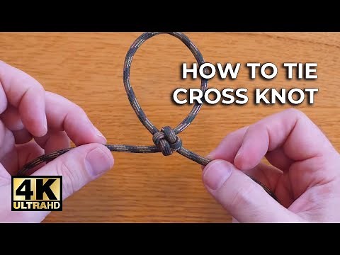 Paracord CROSS KNOT made EASY ⭐️4K Video ⭐️