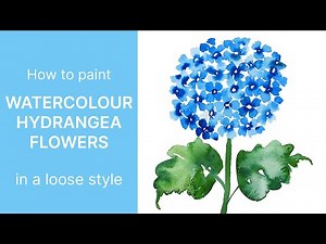 Watercolour Hydrangea Tutorial - How To Paint Hydrangea Flowers Easily In Watercolor - Emily Wassell