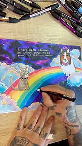 Kitty crossing the rainbow bridge to be with their best dog pal… | Never Stay Dead