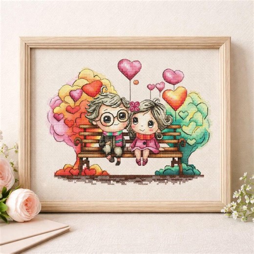 Wedding Cross Stitch Pattern, Romantic Couple, Love Heart Embroidery PDF, Anniversary Gift Download - Etsy
