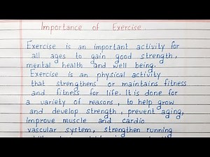 Write short essay on Importance of Exercise | Essay Writing | English