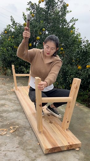 6.9K views · 27K reactions | Preserving Ancient Skills: How a Young Rural Artisan Makes a Woodworking Horse Stool by Hand #handmade #viralvideo #foryou #woodworking #villagelife #carpentry #China #diy #homemade #asmr #crafts | Ling Li | Facebook