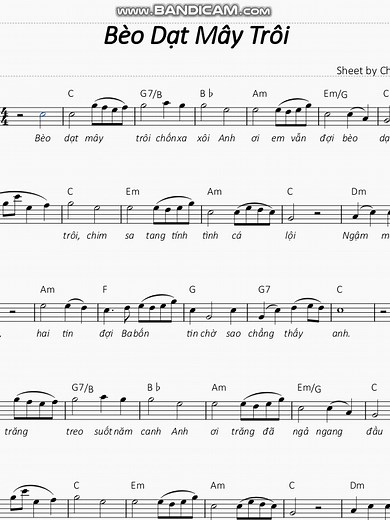 Bèo Dạt Mây Trôi - Piano Cover