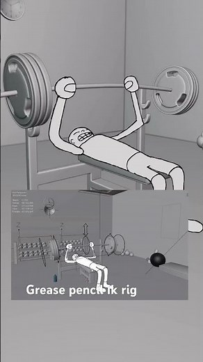 Blender grease pencil ik setup #3danimation #blender