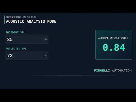 Sound Absorption Coefficient Calculator — How to Use It | Engineering Tool