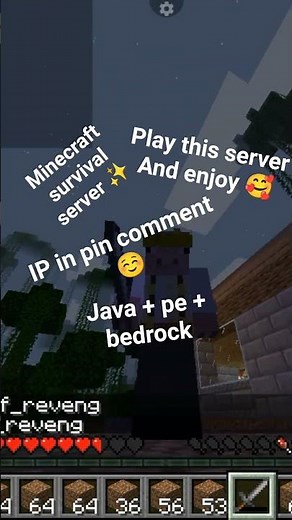 Minecraft (Java + pe) server IP and address #minecraft #serverip #java