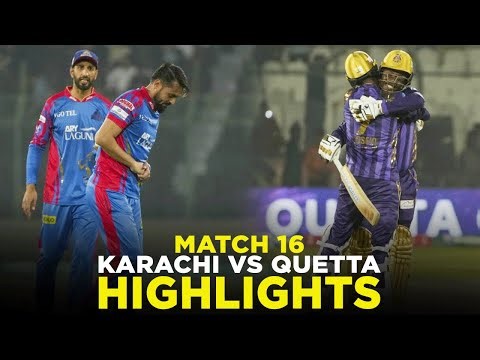 PSL 9 | Full Highlights | Karachi Kings vs Quetta Gladiators | Match 16 | M2A1A
