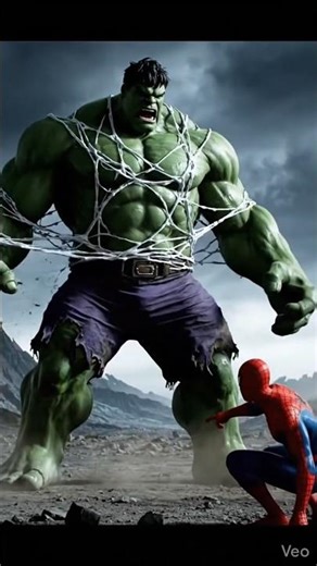 Spider man Vs Hulk #marvelshorts #spiderman #youtubeshorts #aishorts #trending #hulk