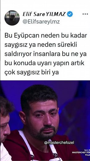 MASTERCHEF EYYÜP CAN SİZCE SAYGISIZ MI? #masterchef #MasterChefTürkiye #survivor