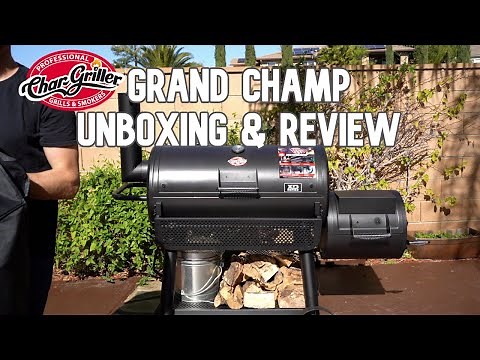 CHAR-GRILLER GRAND CHAMP XD OFFSET Smoker | Unboxing & 1st Review