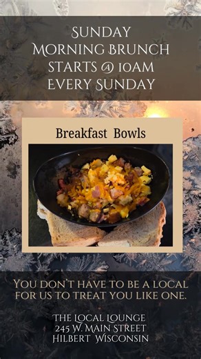 Breakfast? Lunch? Why choose? You can have either OR both with our Sunday morning brunch menu! Starting at 10am every Sunday! #breakfast #lunch #brunch #eatlocal #drinklocal #Wisconsin | The Local Lounge