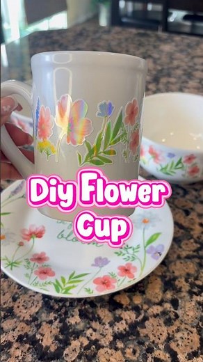 Dollar Tree Floral Mug DIY 🌼 Easy Aesthetic Gift Idea for Spring & Mother’s Day