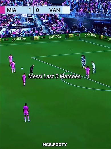 Messi's Last 5 Matches: How He Compares to Ronaldo