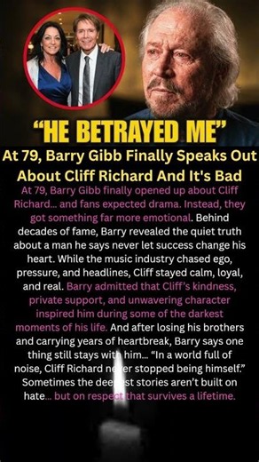 At 79, Barry Gibb Finally Speaks Out About Cliff Richard And It's Bad#shorts