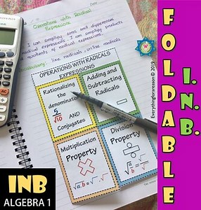 Operations with Radical Expressions Foldable PDF  EASEL