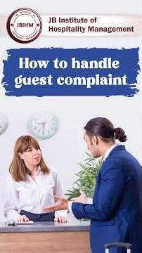 How to handle guest complaint? #hospitalitymanagement #learnhotelmanagement #hotelmanagment