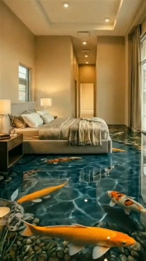Luxury 3D Fish Pond Epoxy Floor Transformation #epoxy#home#epoxyresin#epoxyfloor#satisfying