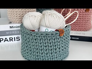 How to Crochet a Medium Basket with Chunky Yarn | Step-by-Step Tutorial (UK Terms)