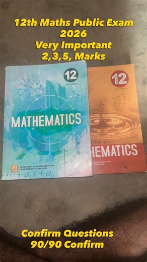 KALVI MINI - கல்வி மினி | 🔥 12th Mathematics Public Exam 2026 – FULL SCORE STRATEGY 🔥 📐 Important Questions | 2M | 3M | Previous Years | Blueprint ✅ Most Expected &... | Instagram