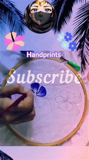 #handpainted #fabricpainting #shortvideo #art #handmade #handprints