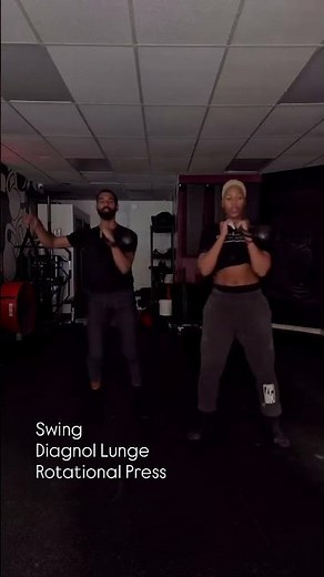 Monica McNutt's Killer Kettlebell Combo! 🔥 (Swing + Lunge + Press)